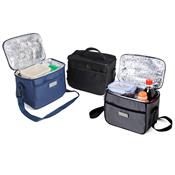 Bolsa Térmica Personalizada Bolsos Externos, Plaquinha Metálica e Alça Transversal Ajustável