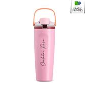 Garrafa Térmica Personalizada em Inox 850ml com Tampa, Canudo e Alça de Mão