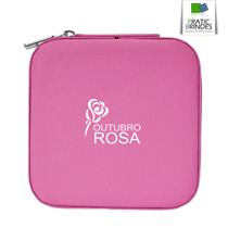 Porta-Joias em Couro Sintético Personalizado com Compartimentos Internos