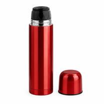 Garrafa Térmica Personalizada 500ml em Inox com Parede Dupla, Isolamento a Vácuo e Tampa-Copo